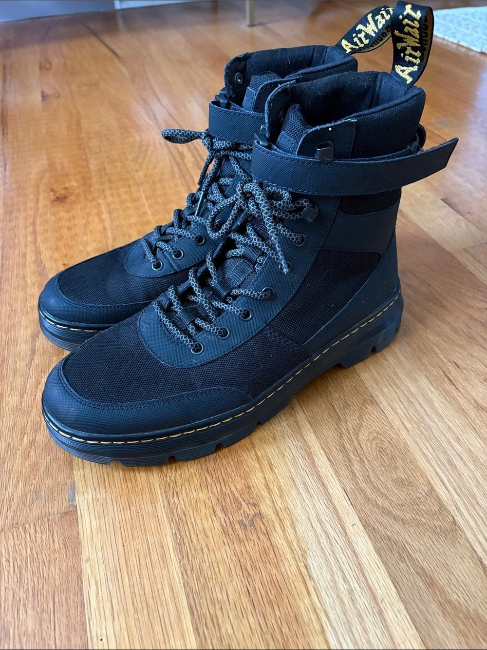 Dr. Martens Black Tactical Lace-Up Buckle Boots